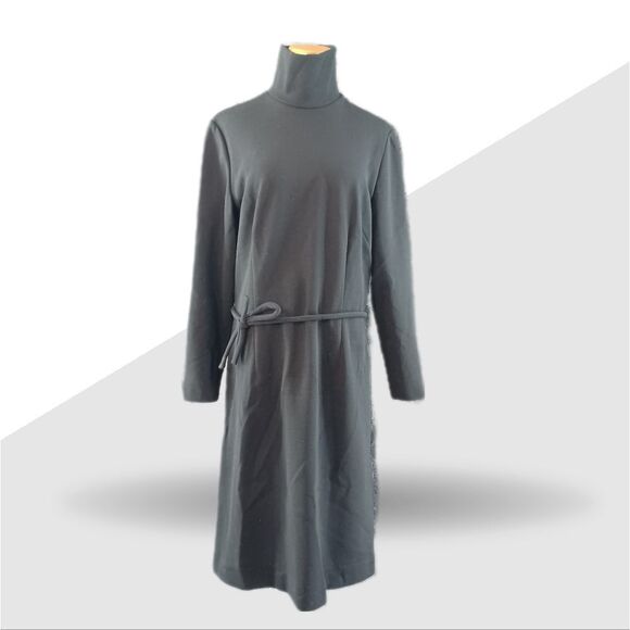 Pendleknit By Pendleton  Black Turtle Neck Dress VINTAGE - Picture 1 of 14